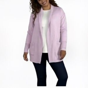 Isaac Mizrahi Live! SOHO Plushed Back Open Front Cardigan